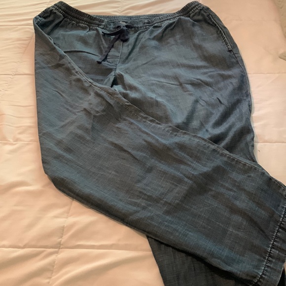 Talbots easy drawstring long chambray pants. Women’s 1X - Picture 1 of 4